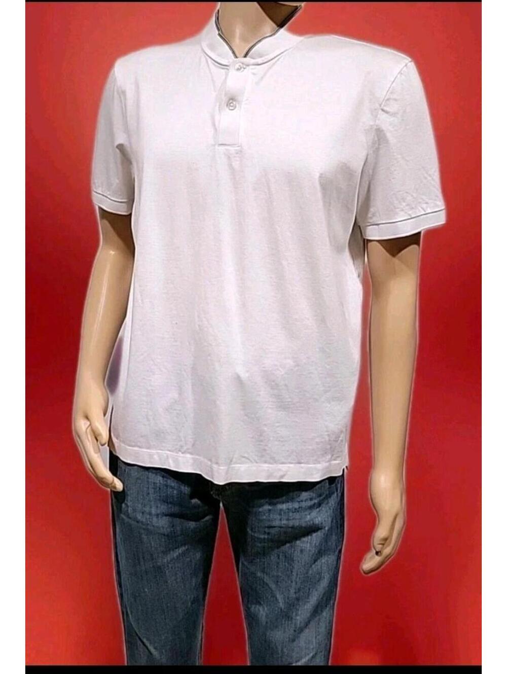 Hugo Boss Men's Shirt XL Contrasting Tipping Slim Fit Mercerised #WM1